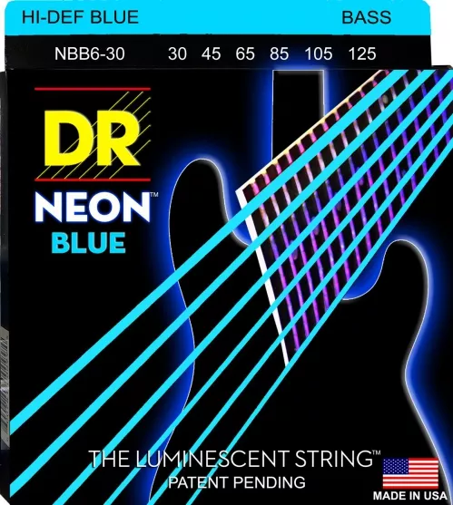 DR NBB6-30 NEON Hi-Def Blue Set .030-.125 DR NBB6-30 NEON Hi-Def Blue Set .030-.125