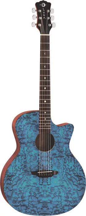 Luna Gypsy Exotic Quilted Ash Trans Blue Luna Gypsy Exotic Quilted Ash Trans Blue