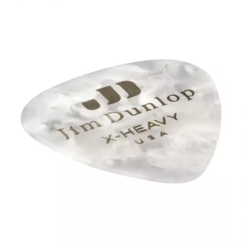 Dunlop Genuine Celluloid Classic Picks, Player′s Pack, perloid white, extra heavy Dunlop Genuine Celluloid Classic Picks, Player′s Pack, perloid white, extra heavy