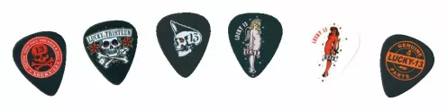 Dunlop Lucky 13 Series II Picks, Rock N Roll, 0.73 mm Dunlop Lucky 13 Series II Picks, Rock N Roll, 0.73 mm