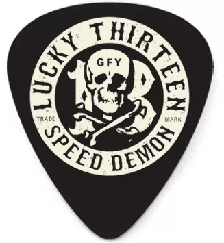 Dunlop Lucky 13 Series III Picks, motive #15 Speed Demon, black, 1.00 mm Dunlop Lucky 13 Series III Picks, motive #15 Speed Demon, black, 1.00 mm