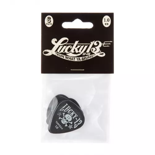 Dunlop Lucky 13 Series III Picks, Player′s Pack, 6 pcs., assorted motives, 1.00 mm Dunlop Lucky 13 Series III Picks, Player′s Pack, 6 pcs., assorted motives, 1.00 mm