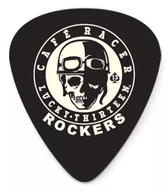 Dunlop Lucky 13 Series III Picks, motive #13 Cafe Racer, black, 0.73 mm Dunlop Lucky 13 Series III Picks, motive #13 Cafe Racer, black, 0.73 mm
