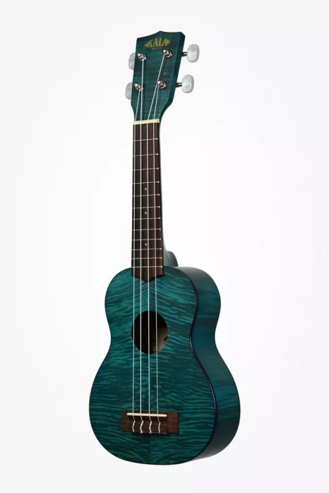 Kala Exotic Mahogany Soprano Ukulele Blue  Kala Exotic Mahogany Soprano Ukulele Blue
