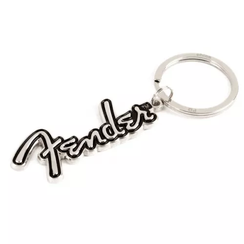 Fender Logo Key Chain Silver/Black Fender Logo Key Chain Silver/Black