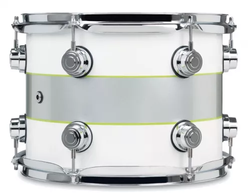 Drum Workshop 8017461 Graphic Silver And Lime Stripe Over White Drum Workshop 8017461 Graphic Silver And Lime Stripe Over White