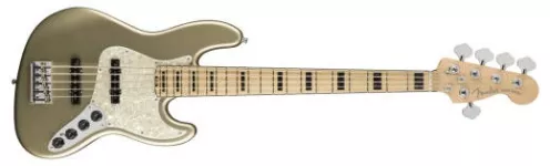 Fender American Elite Jazz Bass V, Maple Fingerboard, Champagne Fender American Elite Jazz Bass V, Maple Fingerboard, Champagne