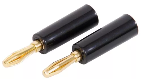 IXO S 534 banana connector black, pair IXO S 534 banana connector black, pair