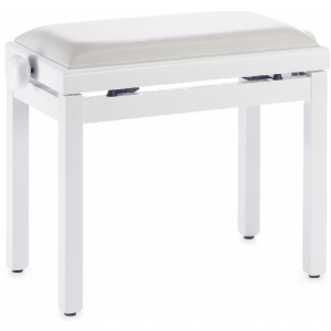 Stagg PB39 piano bench, matte white, skai