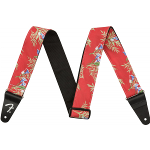 Fender 2″ Hawaiian Strap, Red Floral