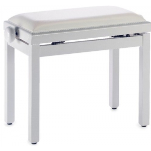 Stagg PB39 piano bench, gloss white, skai