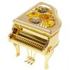 Zebra Music golden mini piano with Swarovski crystals