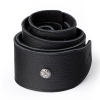 Dunlop BMF Leather Strap - Triple Black, 2.5