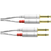 Cordial CFU 1.5 PP-SNOW przewód audio 2x TS - 2x TS 1.5m, kolor biały