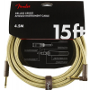 Fender Deluxe Series Instrument Cable, Straight/Angle, 15′, Tweed