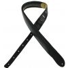 Filippe guitar leather belt 7 cm black