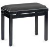 Stagg PB39 piano bench, gloss black, velvet
