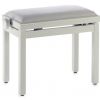 Stagg PB39 piano bench, gloss white, velvet