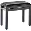 Stagg PB39 piano bench, matte black, skai