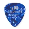 Dunlop Genuine Celluloid Classic Picks, Player′s Pack, perloid blue, heavy