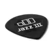 Dunlop Tortex Pitch Black Jazz Picks, Player′s Pack, 0.50 mm