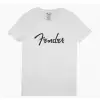 Fender Spaghetti Logo Men′s Tee, White, Small