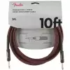 Fender Professional Series Instrument Cable 10′ Red Tweed