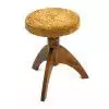 Akmuz adjustable seat round bright brown