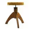 Akmuz adjustable seat round bright brown