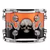 Drum Workshop 8017421 Graphic Tribal Skull Over Black And Orange