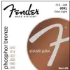 Fender Phosphor Bronze Acoustic Guitar Strings, Ball End, 60xl Fender Phosphor Bronze Acoustic Guitar Strings, Ball End, 60xl