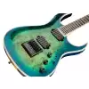 BC Rich Shredzilla Prophecy Archtop Evertune Burl Top Cyan Blue