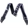 Jackson Strap with Sharkfin Inlay Pattern, Black/White