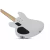 Schecter C-4 Deluxe Satin White bass guitar