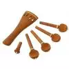 AN violin tailpiece set 4/4 a la Schweizer boxwood, white ball