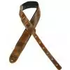 Filippe guitar leather belt 7 cm brown