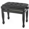 Polonez B-1 piano bench Lux, gloss black, leather eco