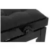 Polonez B-1 piano bench Lux, gloss black, leather eco