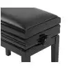 Grenada BG 5 piano bench with drawer, gloss black, leather