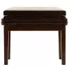 Grenada BG 5 piano bench with drawer, gloss walnut, beige drubbing