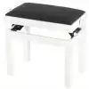 Polonez B-2 piano bench Standard, matte white, black drubbing Polonez B-2 piano bench Standard, matte white, black drubbing