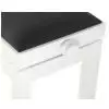 Polonez B-2 piano bench Standard, matte white, black drubbing Polonez B-2 piano bench Standard, matte white, black drubbing