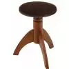 Akmuz adjustable seat round, lockable bright walnut