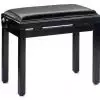 Stagg PB39 piano bench, gloss black, skai