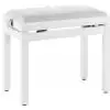 Stagg PB39 piano bench, matte white, velvet